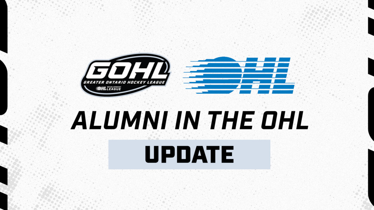 Alumni in the OHL | Update:  Nov.5-9
