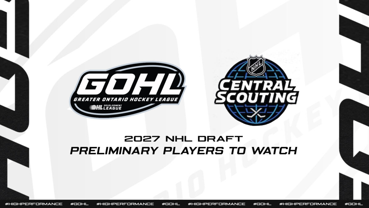 11 GOHL players on NHL Central Scouting Preliminary Players To Watch List